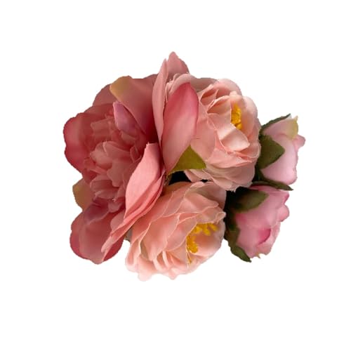Saiyana Elegante künstliche Blumenhaarclip für Frauen stilvolle Haarzubehör mit sicherem Grip Fashion Flower Hair Barrette(Rosa) von Saiyana