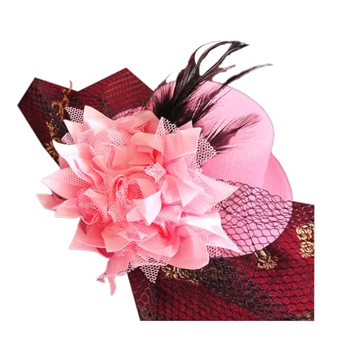 Saiyana Eleganter Flapper-Fascinator Stil der 1920er-Jahre, Abschlussball-Tänzerin-Kopfbedeckung für besondere Anlässe, Hochzei(Rosa) von Saiyana