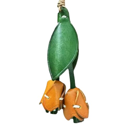 Saiyana Eleganter Lederblumenanhänger Schlüsselbund Exquisites Leder Blumener Schlüsselbund Anhänger Bag Ornament Für Einzigartige Accessoires Blumen von Saiyana