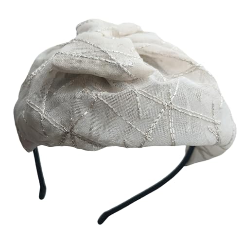 Saiyana Fascinator-Hut für Frauen, elegante Schleifen, Stirnband, Kostüm, Kopfbedeckung, Haarschmuck für Halloween-Partys und Ho(Beige) von Saiyana
