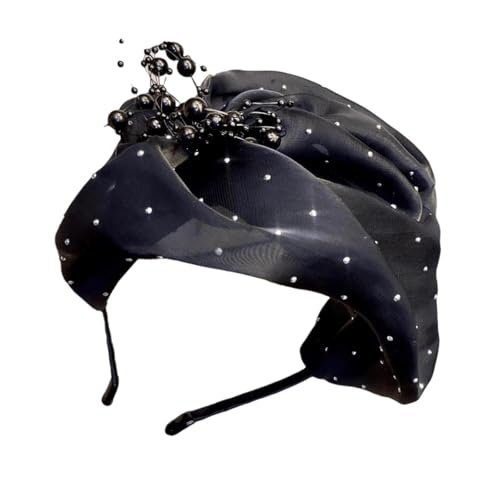 Saiyana Fascinator Stirnband für Frauen Halloween Kopfbedeckung mit Perlen Haarschmuck Kopfschmuck Haardekoration für Party von Saiyana