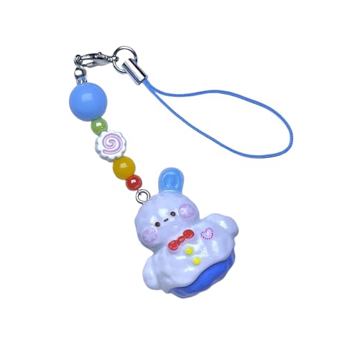 Saiyana Festliches Schneemann Schneeflocken Telefon Charme Schlüsselbund Harz Handy Lanyard Winter Holiday Geschenk für Weihnach（B von Saiyana