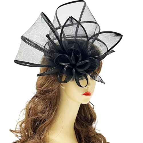 Saiyana Flapper-Haarspange mit Schleife, 1920er-Jahre, Abschlussball-Tänzer-Kopfbedeckung für besondere Anlässe, Hochzeit, Verlo(Schwarz) von Saiyana