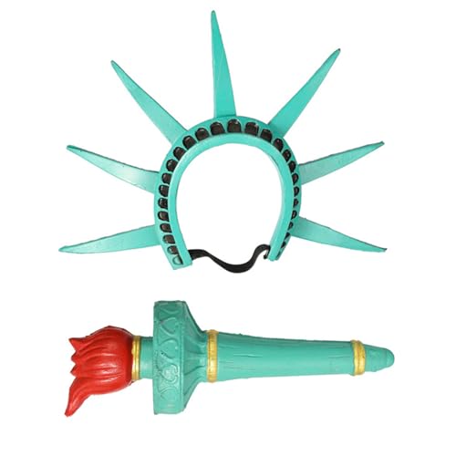 Saiyana Freiheiten Göttinnen Kronen Stirnbänder Frauen Kopfschmuck Festliche Party Kopfbedeckung für Frauen Cosplay Kostüm Zubeh(Stirnband-Taschenlampe Kombi) von Saiyana