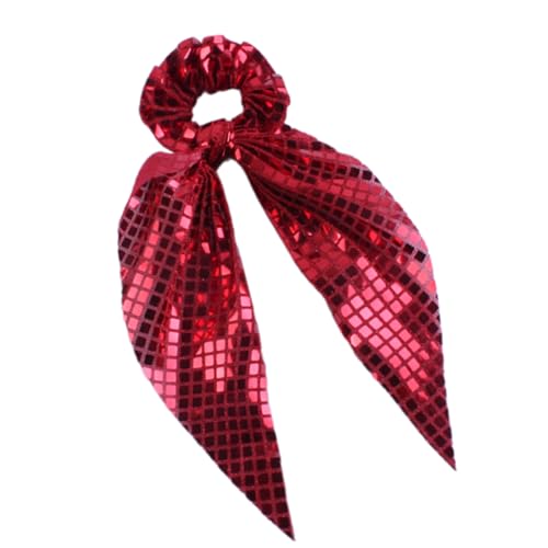 Saiyana Funkelnde Haarspeicherhaar -Scrunchie für Frauen und Teenager Mode -Friseurhaarkrawatte für Partys und tägliche Verschle(Rot) von Saiyana