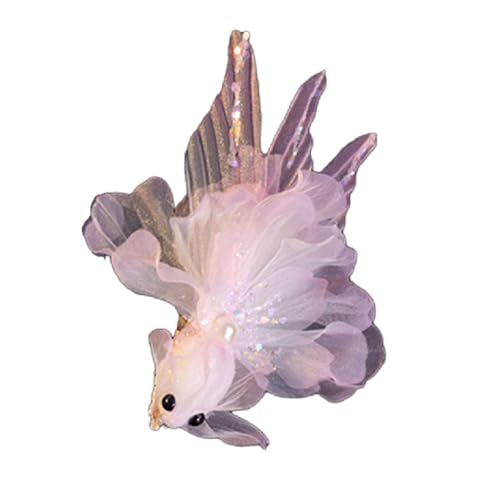 Saiyana Glitzer-Fisch, elegante Retro-Seitenklammer, Fisch-Haarspange, Glitzer, kreative Neuheit, Fisch-Prinzessin-Haarspangen,(Rosa) von Saiyana
