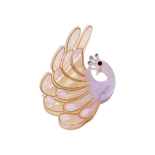 Saiyana Große Strasssteine ​​Acetat Haarklaue Clip Frauen Mädchen Mode Haarzubehör Party täglich Gebrauch(Lila) von Saiyana