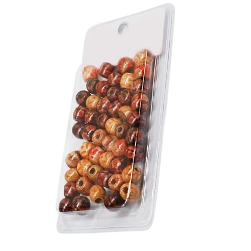 Saiyana Holz ethnische Haarperlen loser Haarschmuck für Geflecht großes Loch Dreadlock Perlengeflecht natürlicher Perlen Holz Ha von Saiyana