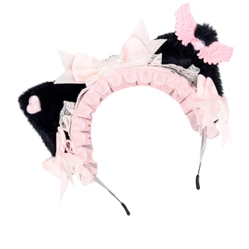 Saiyana Kätzchen Stirnbänder Cosplay Bows Flügel Katzen Ohrhaarbänder Kopfbedeckung Make -up Waschen von Gesicht Haarbändern Geb(BPK) von Saiyana