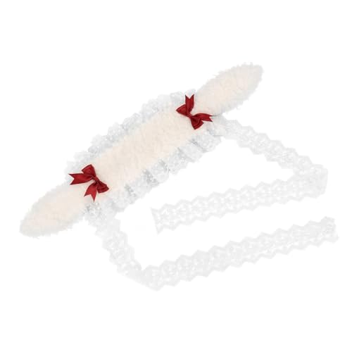 Saiyana Kaninchen Stirnbänder Cosplay Bögen Kaninchen Ohrhaarbänder weiße Kopfbedeckung Make -up Wäsche Gesicht Haarbänder Gebur(Rot) von Saiyana