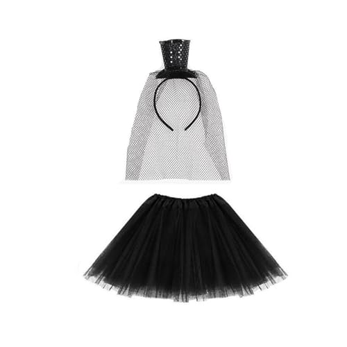 Saiyana Karneval-Feier-Kostüm-Set, Tüllrock, Maskeraden, Festival, Mottoparty, Stirnband, Rollenspiel-Zubehör(Polka Dot Schleier zwei p) von Saiyana