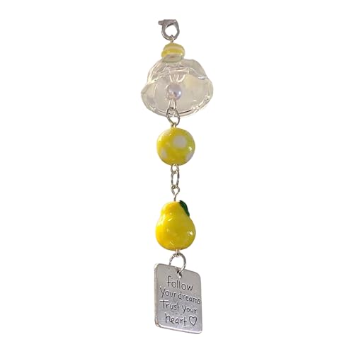 Saiyana Lucky Windchime Pear Charm Phone Accessoire Handy Lanyard handgefertigtes Schlüsselbundgeschenk für Geburtstag Weihnacht von Saiyana