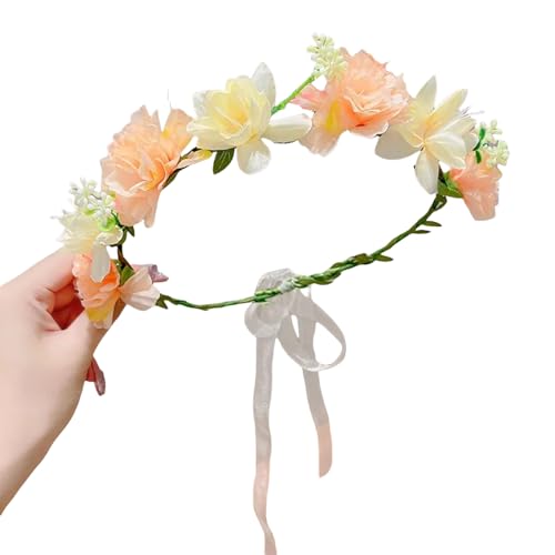 Saiyana Mädchen Blumenhaarband weiche Stoff Blumen Kopfstücke Blumenhaarkranz für Kinder Geburtstagsfeier Hochzeitsfoto Requisit(1) von Saiyana