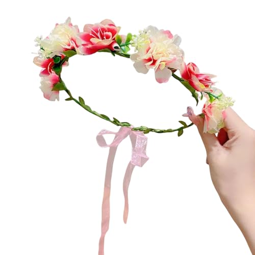 Saiyana Mädchen Blumenhaarband weiche Stoff Blumen Kopfstücke Blumenhaarkranz für Kinder Geburtstagsfeier Hochzeitsfoto Requisit(4) von Saiyana