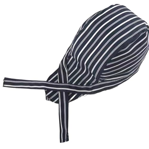 Saiyana Mehrzweckköche Bäcker Kinder Kochen mit Widerstandspiratenhut für Restaurants und kulinarische Veranstaltung(Blau-weißer Streifen) von Saiyana