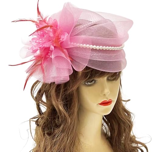 Saiyana Mittelalterliches Perlen-Stirnband, 1920er-Jahre-Kopfschmuck, Damen-Maskerade-Aufführungen, Kopfschmuck, Braut, Hochzeit(Rosa) von Saiyana