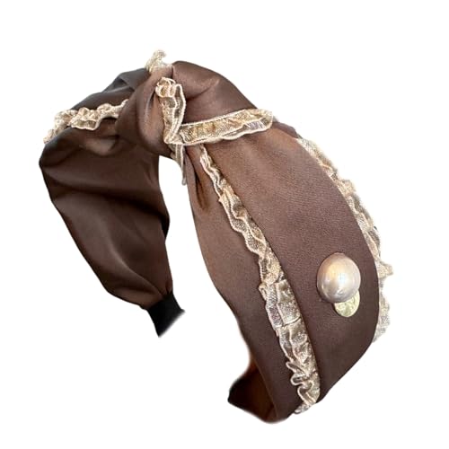 Saiyana Modische Spitzen-Haarbänder, Foto-Requisiten, Make-up-Spitzen-Stirnbänder, Party-Kopfbedeckung, lustige Stirnbänder für(Kaffee) von Saiyana