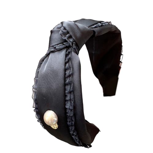 Saiyana Modische Spitzen-Haarbänder, Foto-Requisiten, Make-up-Spitzen-Stirnbänder, Party-Kopfbedeckung, lustige Stirnbänder für(Schwarz) von Saiyana