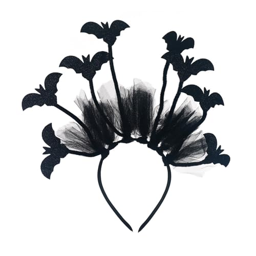 Saiyana Neuheit Fledermaus-Haarreifen für Erwachsene, Unisex, dunkle Serie, Stirnband, Maskeraden, Requisiten, Haarband, Urlaubs(Schwarz) von Saiyana