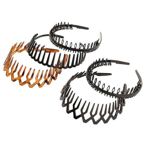 Saiyana Packung von 5 nicht überrutschenden Zähnen Grip Haarband für Frauen Mädchen Männer Mehrfach verwenden Designs Stirnbände von Saiyana