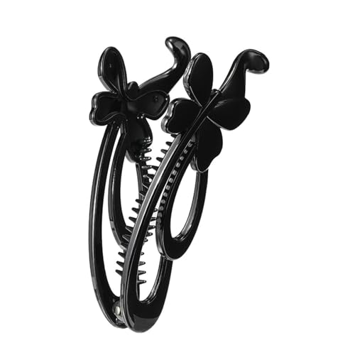 Saiyana Plastik Banane Drehclip für hohe Pferdeschwanzhaarstyling Starke Halten Sie bequeme leichte Haarzubehör für Frauen Mädch(Schwarz,1536) von Saiyana