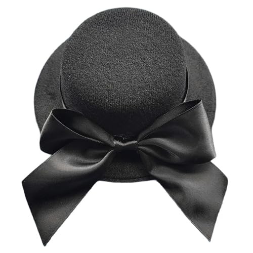 Saiyana Punk-Bowknot-Abziehbilder, Fascinator-Hut-Haarspange für Mädchen, Halloween-Haarspangen für Teenager, Erwachsene, Banket(Schwarz) von Saiyana