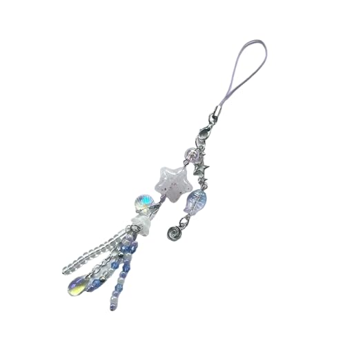 Saiyana Schöne Qualle Anhänger handgefertigtes Perlen Telefon Charme Tragbares Mädchen Modezubehör für Mobiltelefone Trendy Wome（Lila von Saiyana