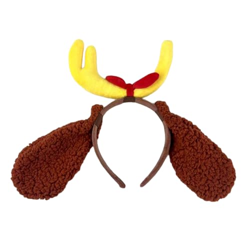 Saiyana Schönes Plüsch-Stirnband, lustiger Halloween-Hairhoop für Erwachsene, Kinder, Geburtstag, Versammlung, Kopfbedeckung, Co(ziegelrote Eselsohren) von Saiyana