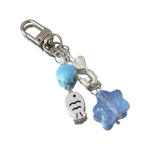 Saiyana Shell Fish Design Cooles Telefon Charme Stylish Telefon Accessoire für Frauen, die Meeresstile lieben（Blau von Saiyana