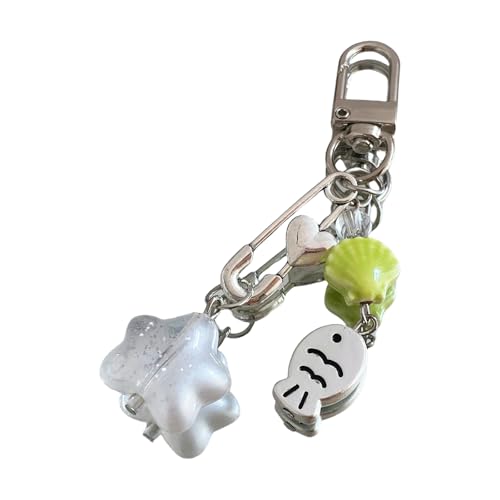 Saiyana Shell Fish Design Cooles Telefon Charme Stylish Telefon Accessoire für Frauen, die Meeresstile lieben（Weiß von Saiyana