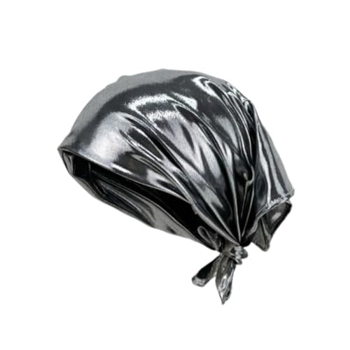 Saiyana Silbernes Bandana für Erwachsene westlichen Stil, Hiphop-Tücher, elastisches Bandana, für Reisen, Bühnenauftritte, Fo Saiyana Silbernes Bandana für Erwachsene westlichen Stil, Hiphop-Tücher, elastisches Bandana, für Reisen, Bühnenauftritte, Fo von Saiyana