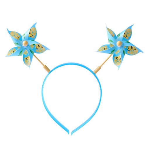 Saiyana Spring Windmill Stirnbänder kreatives lustiges Haar Hoop Schöne Muster Kopfbedeckung für Kinder und Erwachsene(Blau) von Saiyana