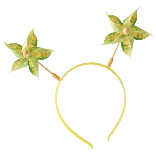 Saiyana Spring Windmill Stirnbänder kreatives lustiges Haar Hoop Schöne Muster Kopfbedeckung für Kinder und Erwachsene(Gelb) von Saiyana