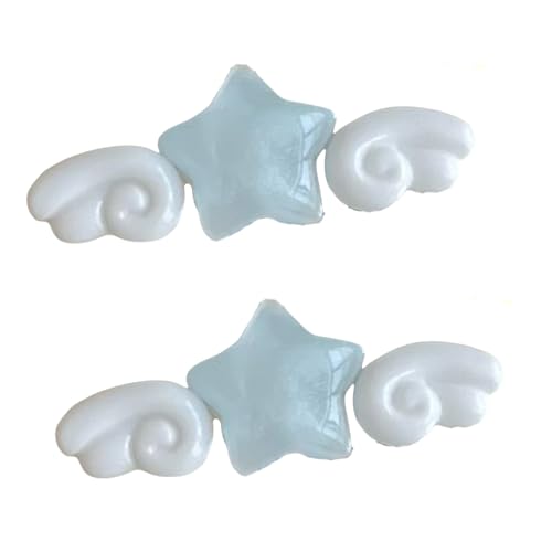 Saiyana Sternenflügel Duckbill Haarclip für Frauen Teenager Dünnes Haar Süße Haarnadel 2000er Haarzubehör mit sicherem(Blau) von Saiyana