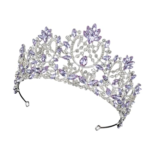 Saiyana Stile Kronen Stirnband Schimmernder Kristall Hairhoop Haarschmuck für Frauen Abendparty und Bühnenauftritte(Lila) von Saiyana