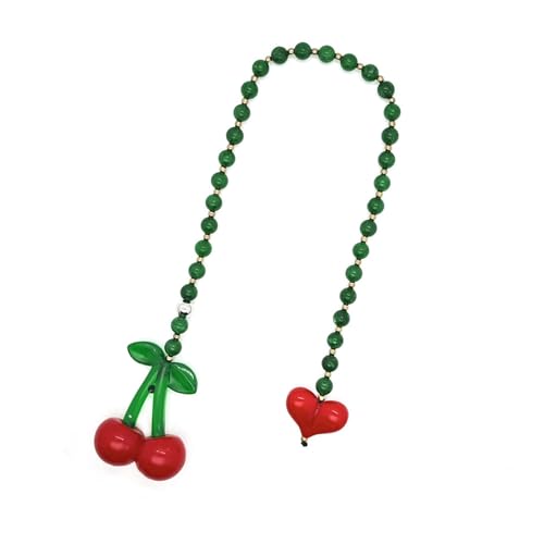 Saiyana Süßes Obstherzen Acryl Perlen Telefonkettenbeutel Charme Leichtes Accessoire Schmuck für Frauen Mädchen Geschenk geben（Grün von Saiyana