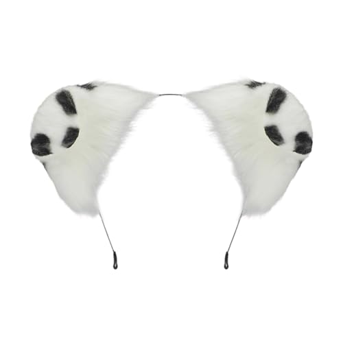 Saiyana Verstellbares Hundeohr -Ohr -Stirnband Floppy Ohrs Haar Accessoire Mode Haarverzierung Weiches Haarband für Cosplay -Par(Gefleckter Hund) von Saiyana