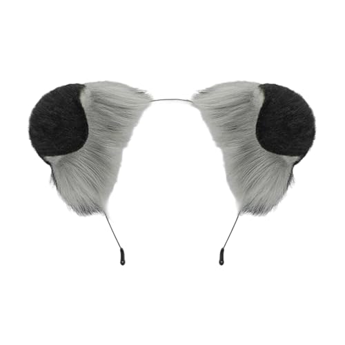 Saiyana Verstellbares Hundeohr -Ohr -Stirnband Floppy Ohrs Haar Accessoire Mode Haarverzierung Weiches Haarband für Cosplay -Par(Schwarzgrau) von Saiyana