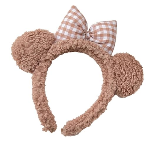 Saiyana Weihnachten Schleifen Ohren Dekoration Stirnbänder Cartoon Haarband Haarschmuck Urlaub Haarschmuck für Frauen und Kinder(khaki) von Saiyana