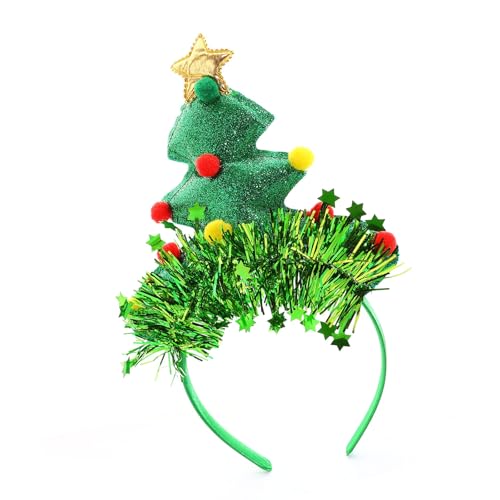 Saiyana Weihnachtsbaum -Stirnbandfest -Haar Accessoire für Frauen Männer Kinder Urlaub Party Dekoration mit verstellbarer Stoff(A) von Saiyana