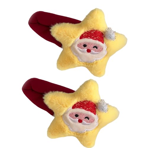 Saiyana Weihnachtsfest-Thema-Haarspange für Studentenmädchen, rutschfeste, pelzige Plüsch-Haarspange, alle Altersgruppen, Feiert(Star-Stil) von Saiyana