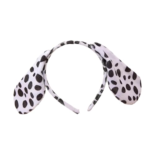 Saiyana Welpen Stirnbänder Cosplay Spotted Hairbänder Dalmatian Kopfbedeckung Make -up Wäsche Gesicht Haarbänder Geburtstagsfeie(Keine Fliege) von Saiyana