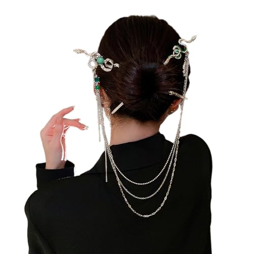 Schlangenförmige Haarnadeln aus Legierung, abnehmbare Haarnadeln, Retro-Chignon-Nadeln für Frauen und Mädchen, Haarschmuck, Haarspangen für Frauen, dekorative Legierung, Schlangenform, Haarspangen für von Saiyana