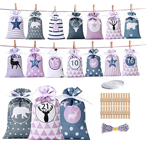 Weihnachts Adventskalender Beutel 24-Tage Geschenktüten Für Süßigkeiten Geschenktüte Heimdekoration Basteln Urlaubsdekoration Weihnachts Adventskalender Beutel 24-Tage Geschenktüten Für Süßigkeiten Geschenktüte Heimdekoration Basteln Urlaubsdekoration von Saiyana