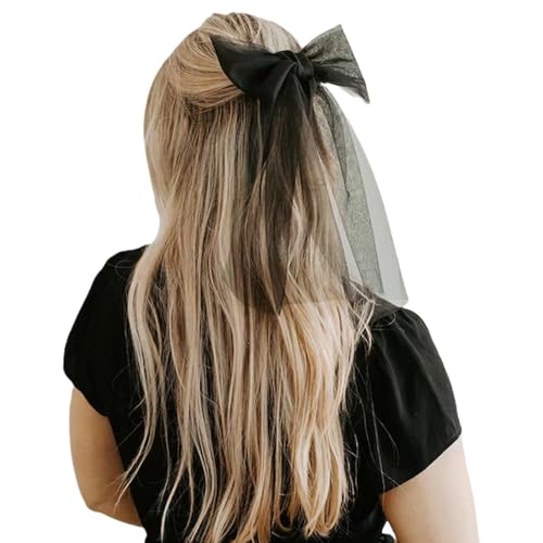 Zarte Schleierhaarclip Kopfstück Bowknot Perlen Haarnadel Bachelorette Party Brauthaarschmuck Kopfstück Kopfstück von Saiyana