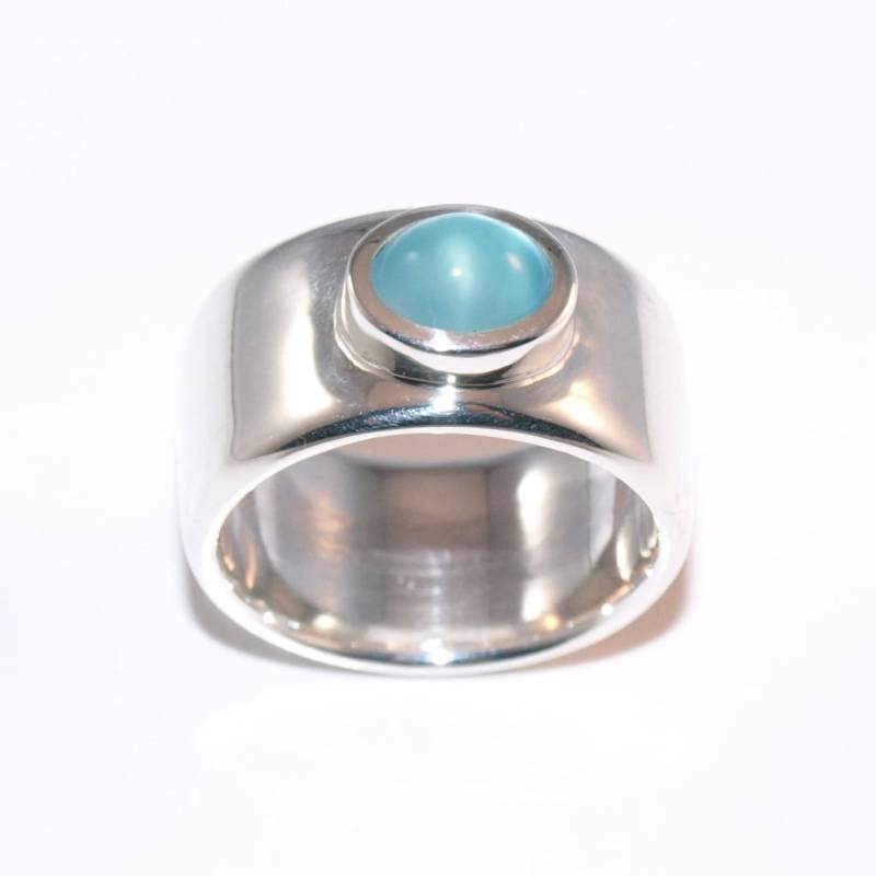 Chalcedon-Ring Massiv Und Hochglanz. Größe 59 von SaizdeBaranda