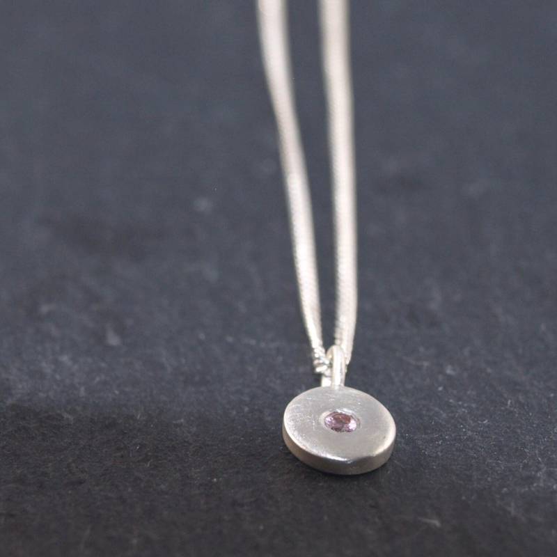 Rosa Zirkonia Anhänger Mit Halskette von SaizdeBaranda