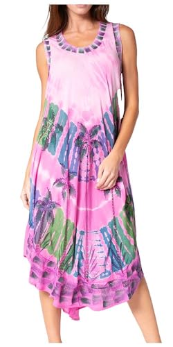 Sakkas 10SE Tasanee Kaftan-Behälter-Kleid/Cover Up - Pink- One Size von Sakkas