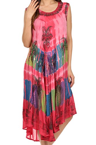 Sakkas 10SE Tasanee Kaftan-Behälter-Kleid/Vertuschung - Coral - One Size von Sakkas