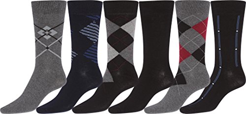 Sakkas 154 Mens Cotton Blend Ribbed Kleid Socken Wert 6-Pack - 10-13 von Sakkas